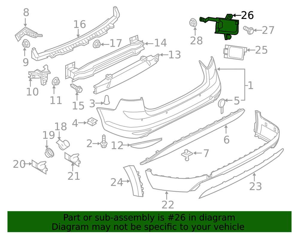 Genuine Volkswagen Mount Bracket 5G9-907-455