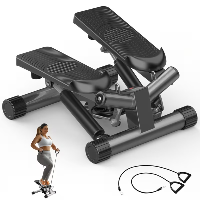 Mini Exercise Stepper With Resistance Bands Compact Stair Stepper For Home Use