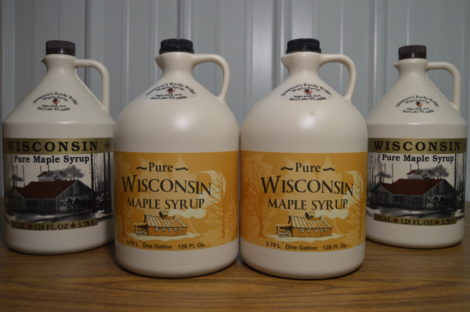One Gallon 100% Pure Wisconsin Maple Syrup Grade A Medium Amber/Amber Rich Taste