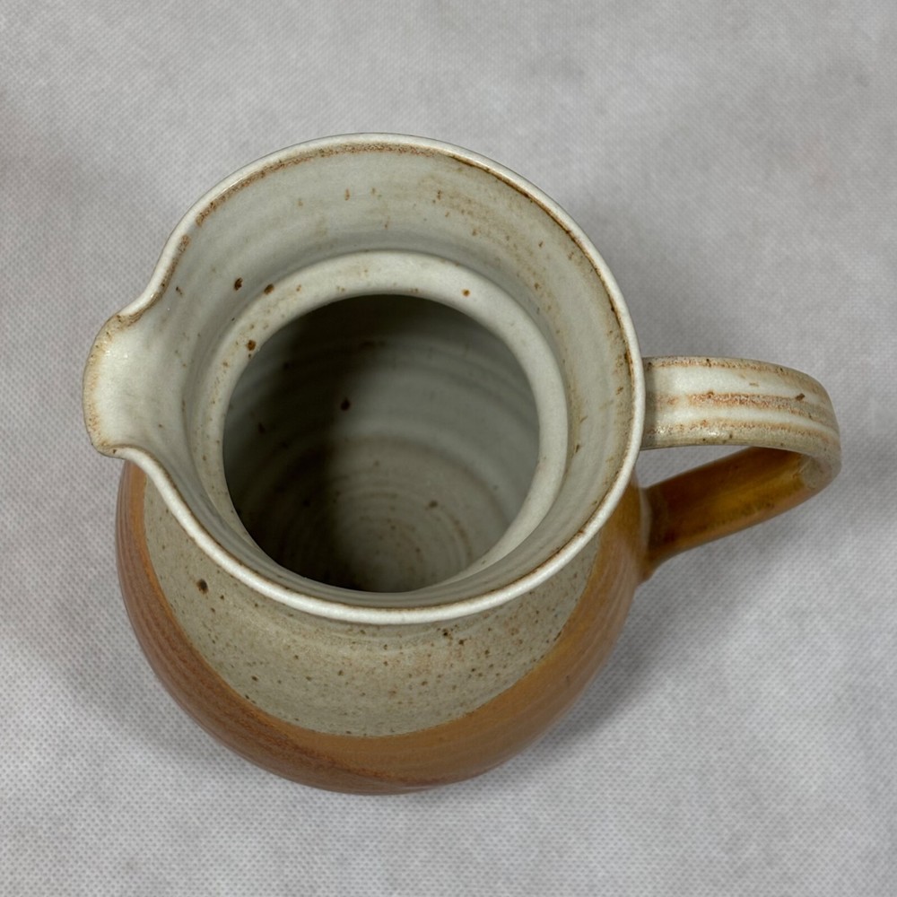 Signed Studio Pottery Multi-Color Pitcher 7"