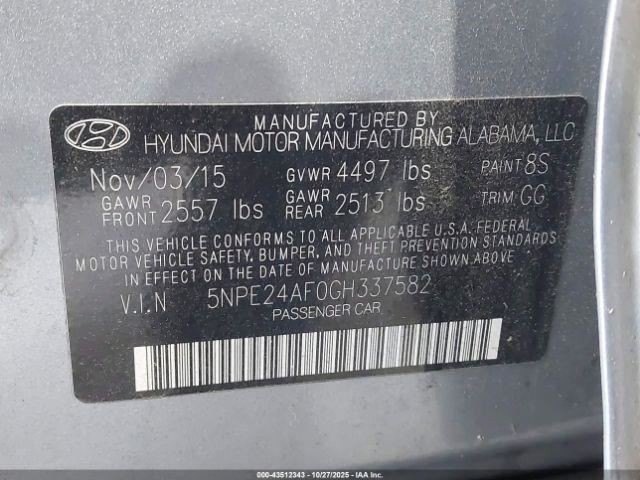 SONATA 2016 Glove Box 4896076