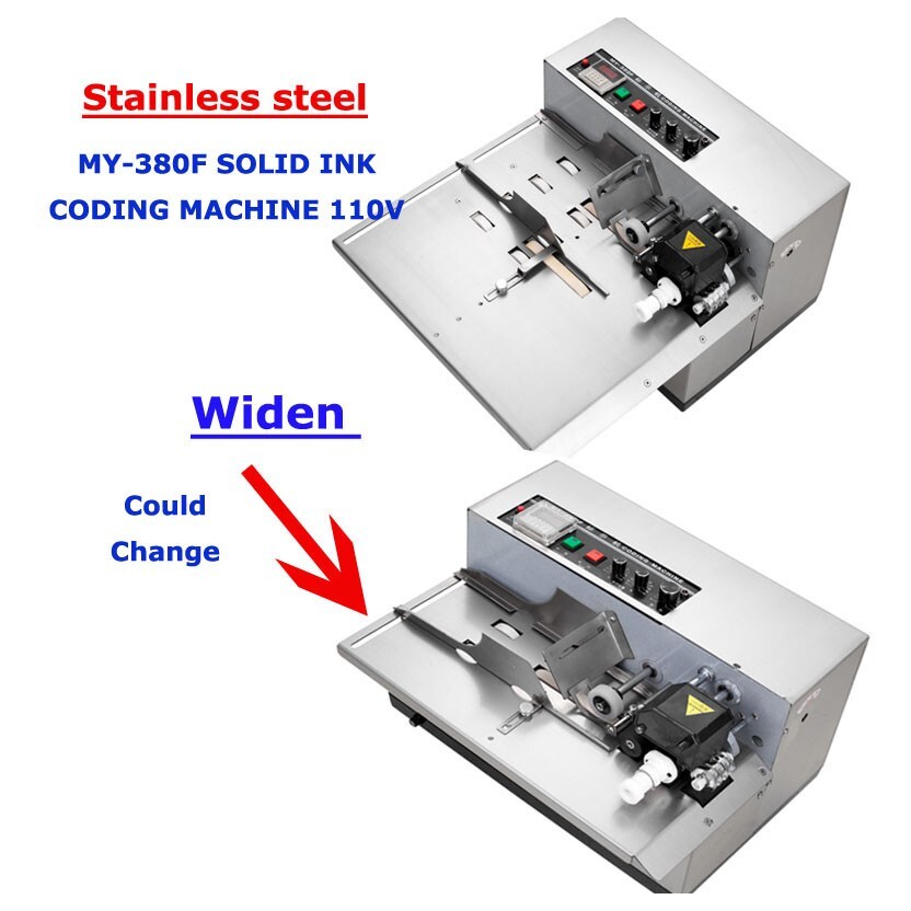 110V Solid-ink Coding Machine Auto Dry Ink Coding Machine Print Date Lable 60hz
