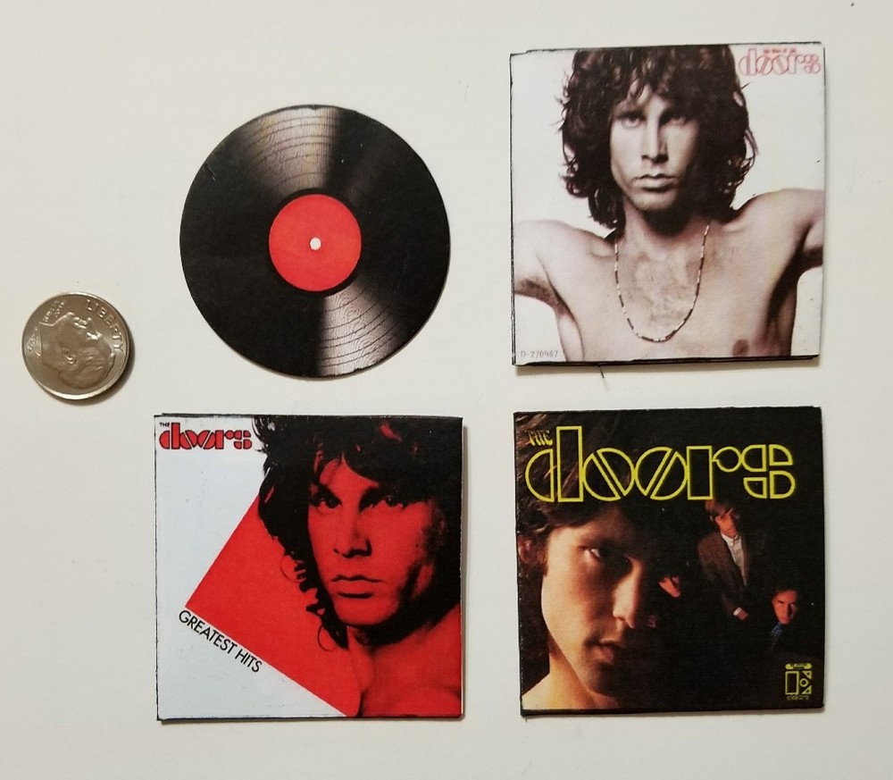 Miniature record album Barbie Gi Joe 1/6 playscale Doors Jim Morrison Greatest