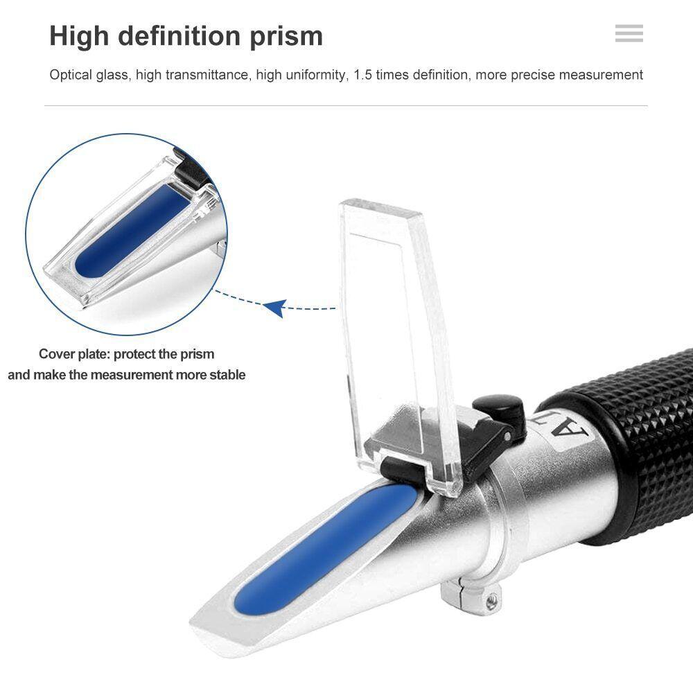 Alcohol Refractometer Handheld 0-80% Meter Alcoholometer Content Tester