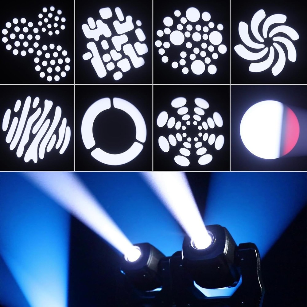 DJ Moving Head Lights 75W 2 Pack Stage DMX