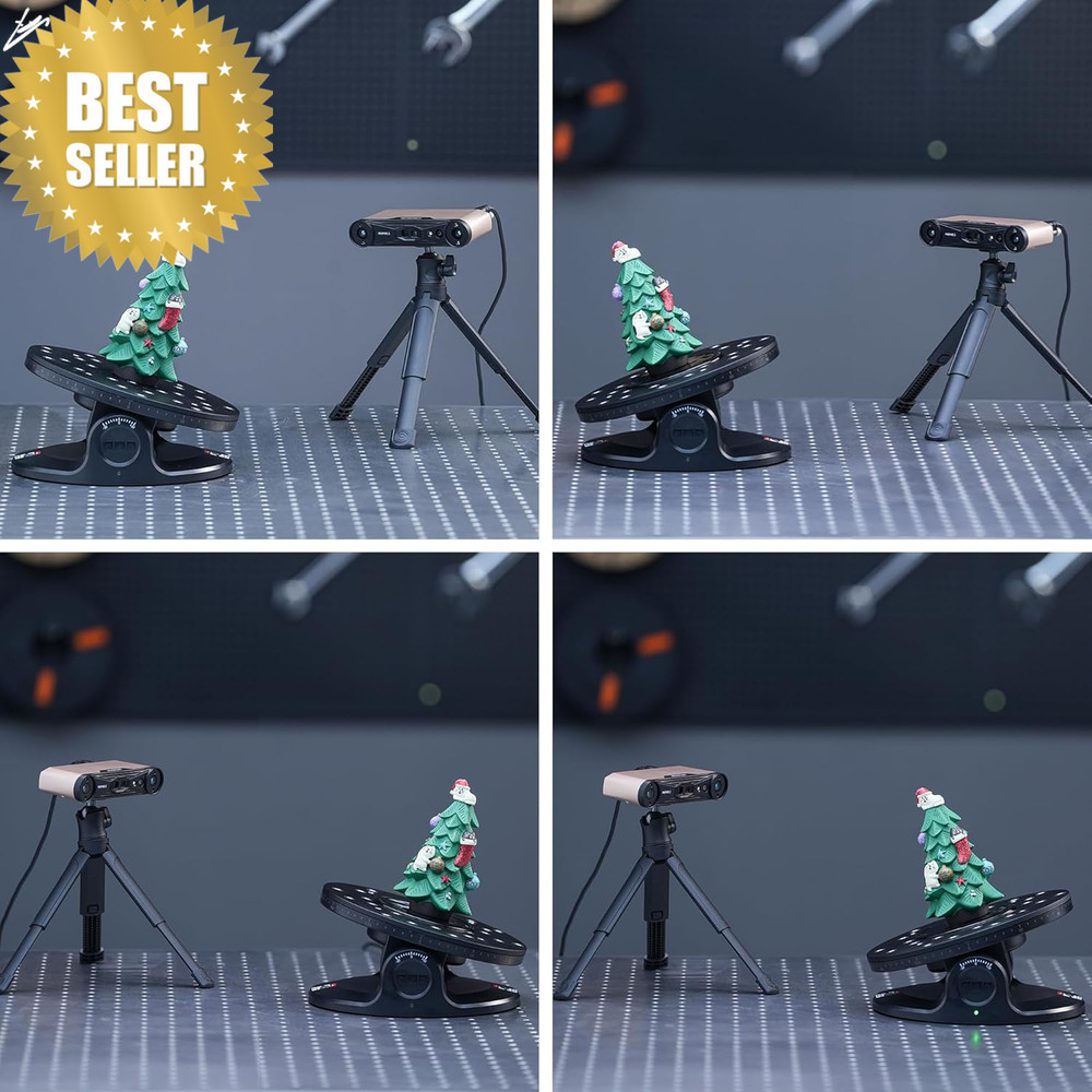 3D Scanning Turntable Dual Axis Motorized Platform Precision Small Objects