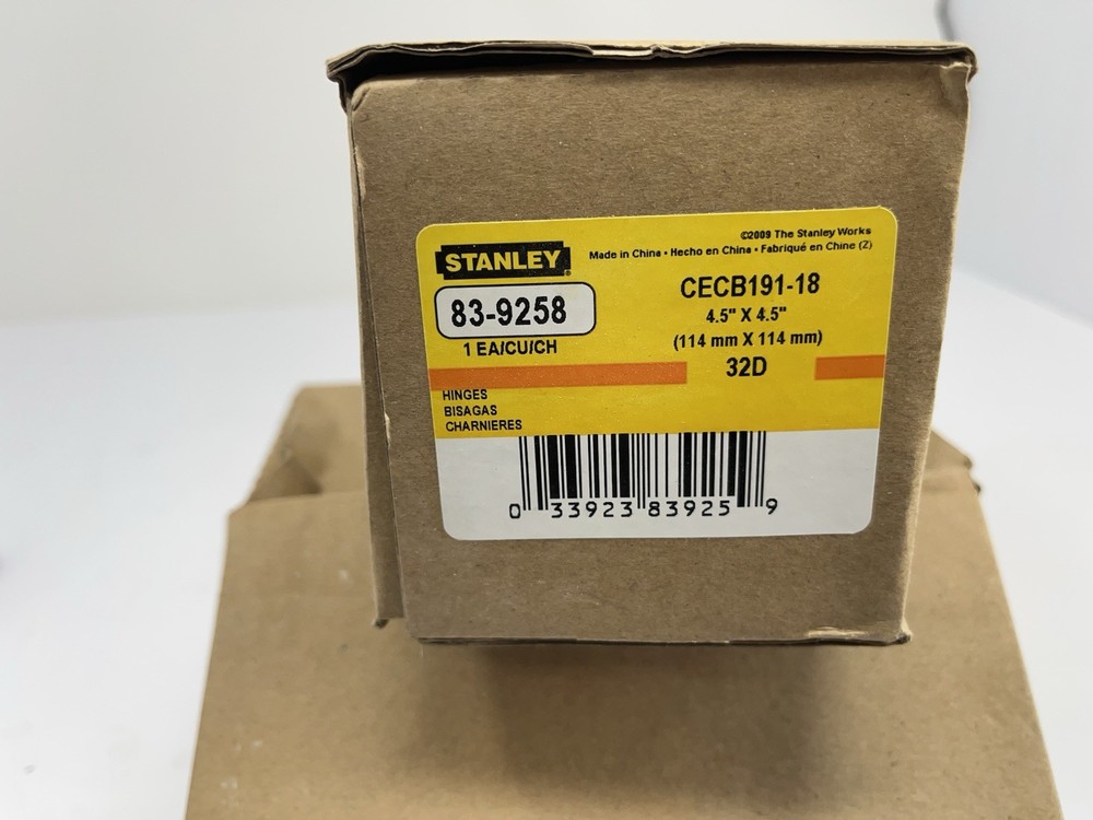 Stanley Security CECB191-18 4-1/2X4-1/2 32D Electrified Hinge SSL