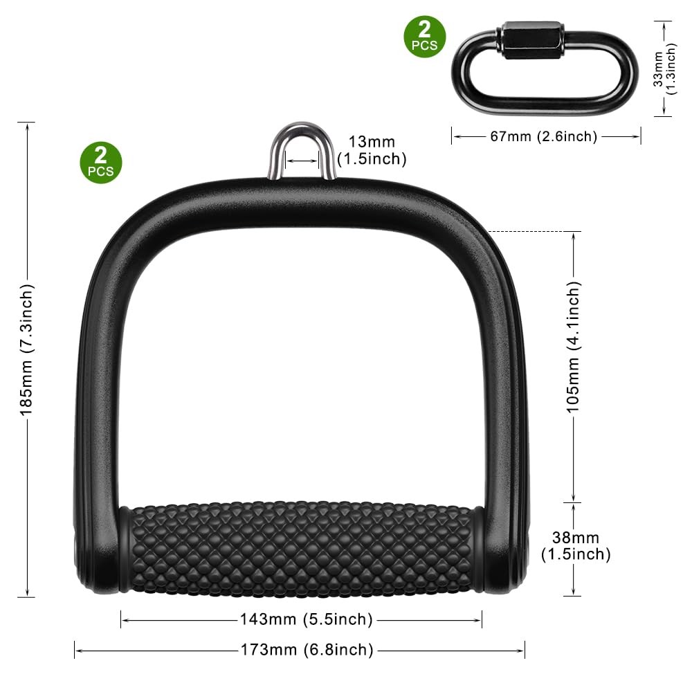 BeneLabel D Handle Cable Attachment, Cable Attachments for Gym, Non-Slip and ...