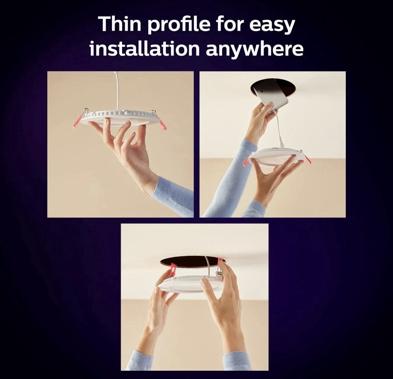 Philips Hue Smart Slim 6 Inch LED Downlight White and Color Ambiance Light