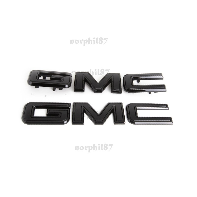 NEW Front & Rear Emblem Black kit For 2019 - 2025 GMC Sierra 1500 2500HD 3500HD