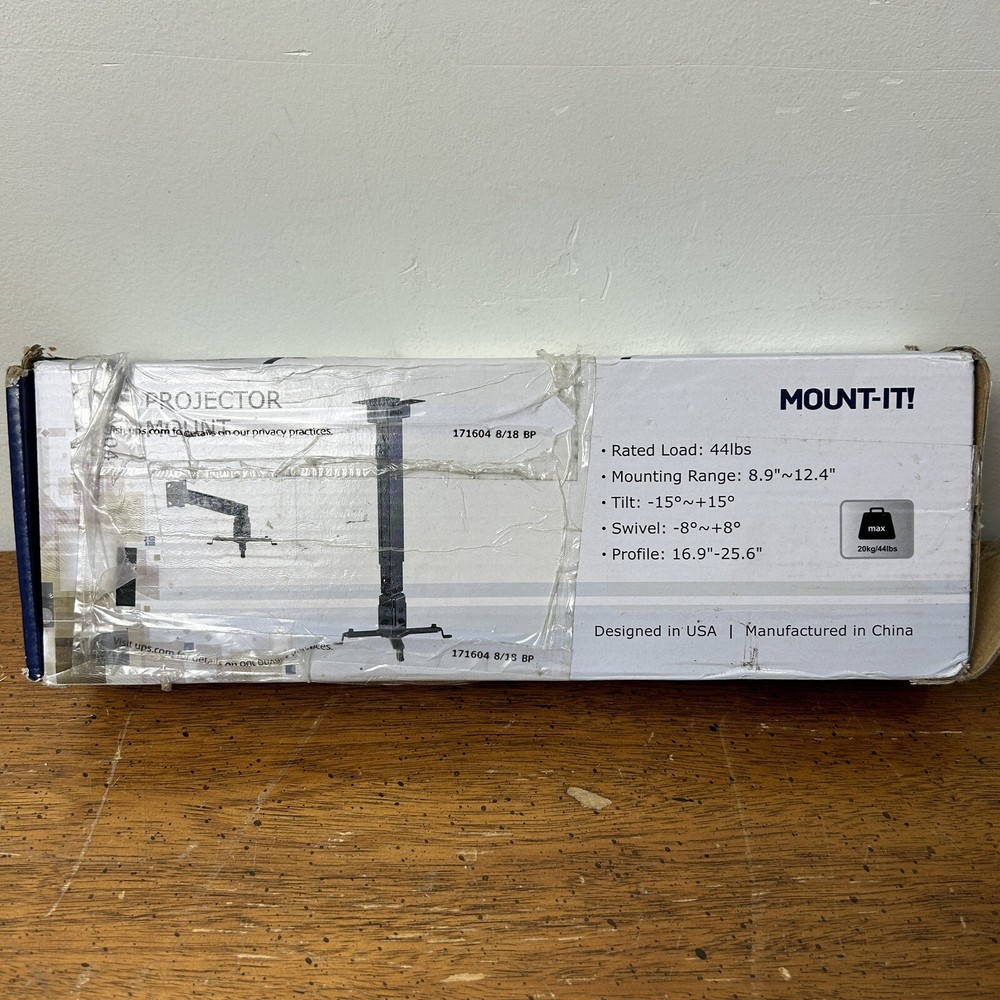 Mount-It! | Wall or Ceiling Projector Mount with Universal LCD/DLP | Damaged Box