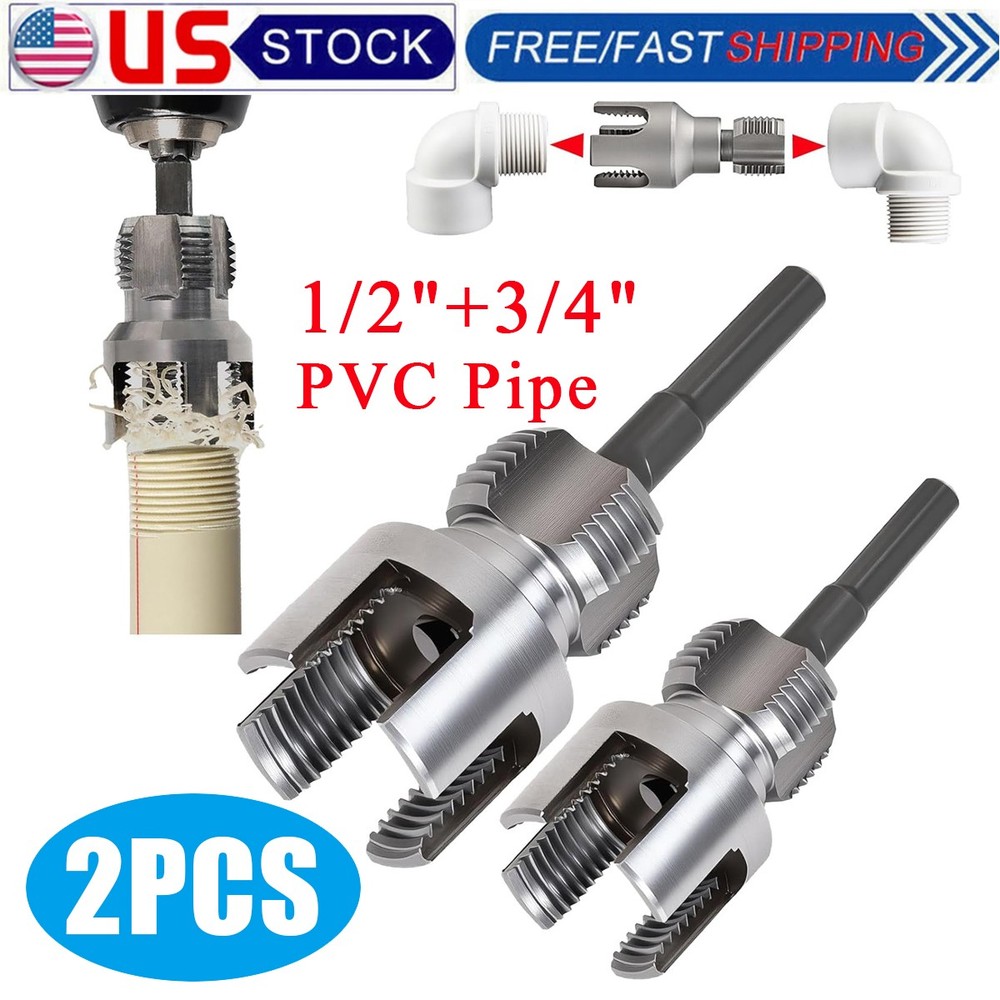 US Integrated Internal & External Pipe Threading Tool For 1/2'' 3/4'' Water Pipe