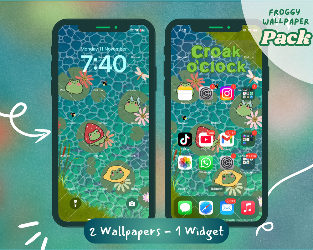 Froggy Wallpaper Pack | Wallpaper | Theme | Illustration | Widget