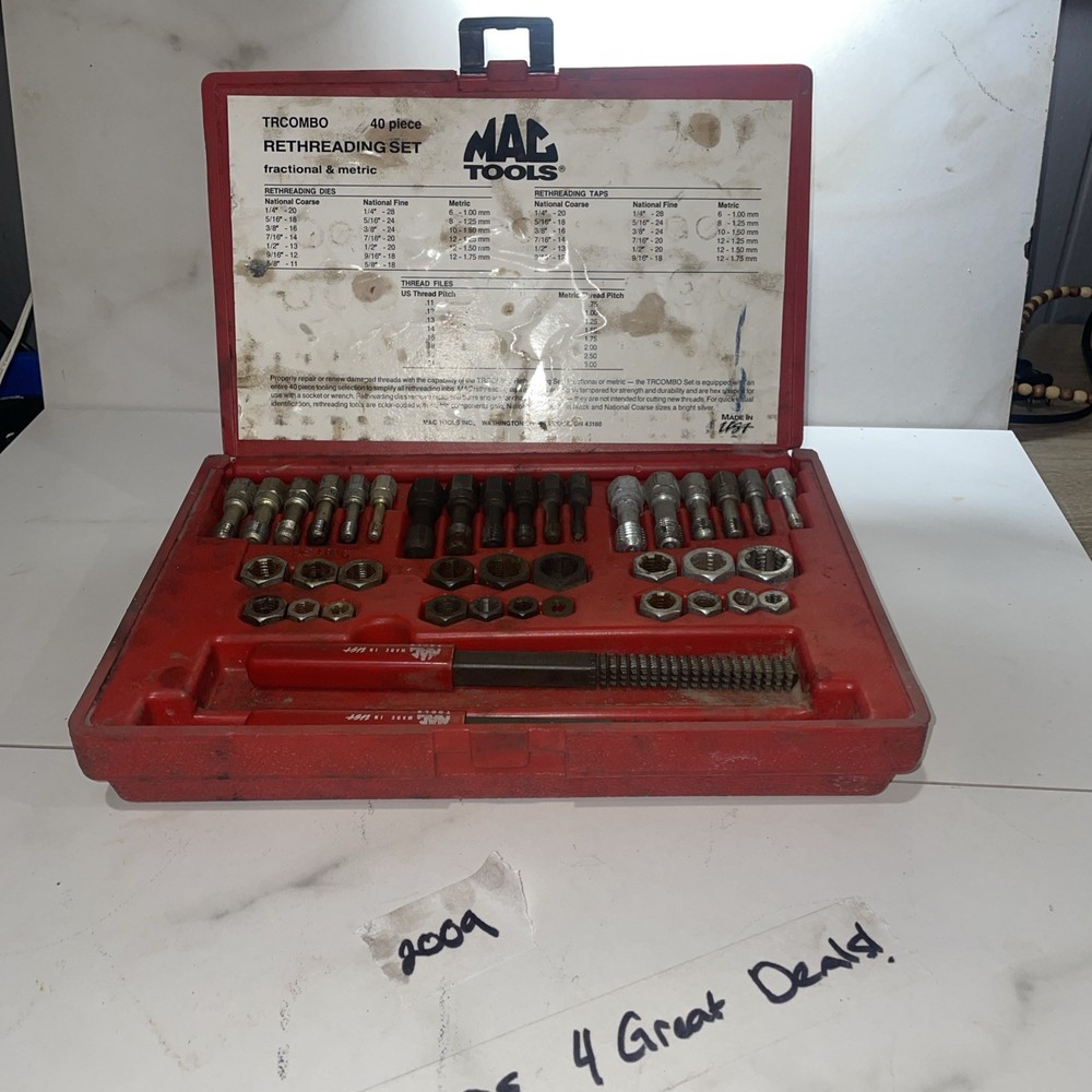 Mac Tools TRCOMBO 40-Piece Rethreading Set Made In USA