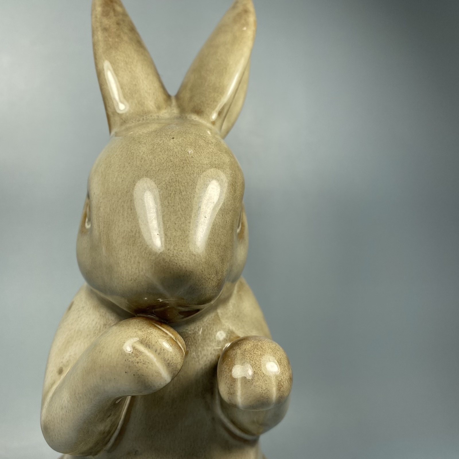 Ceramic Glazed Bunny Rabbit Figurine (#2) Easter or Spring Decor ~ 9 in.