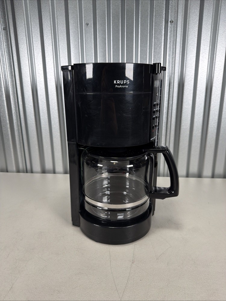 Krups ProAroma Programmable 12-Cup Coffee Maker Type 453 Black - Working!