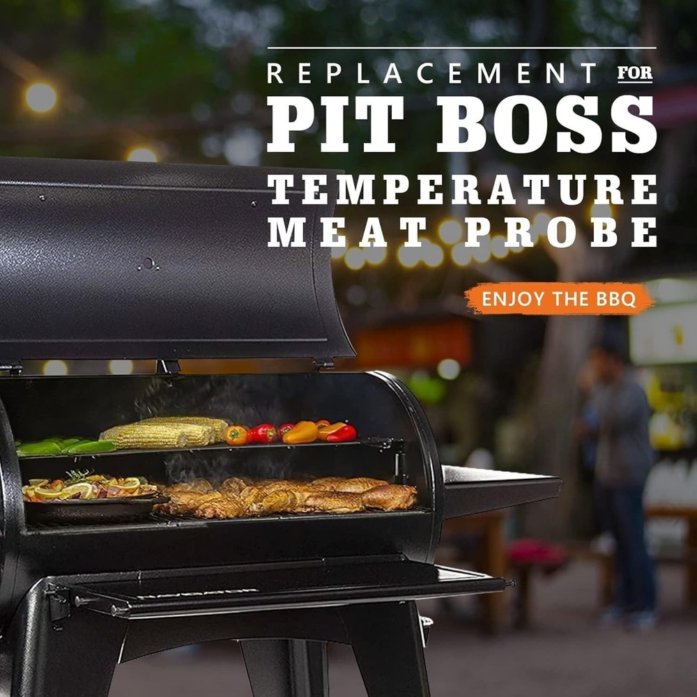 Efficient 2-Pack Meat Probes with Grommets & Clips for Perfect BBQ Grilling
