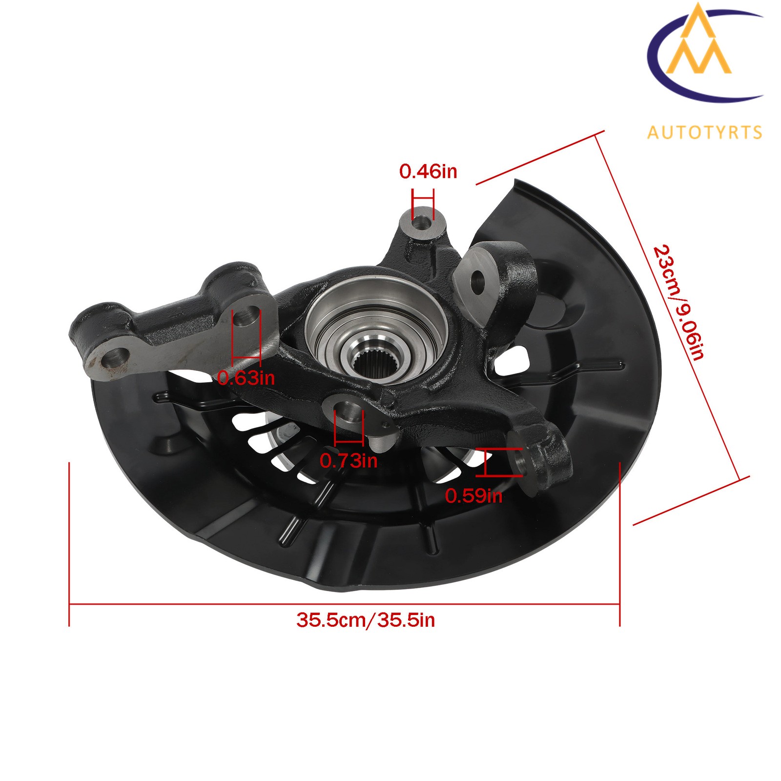 Front Left Steering Knuckle+Wheel Hub Bearing For Toyota Camry 2012 2013 - 2017