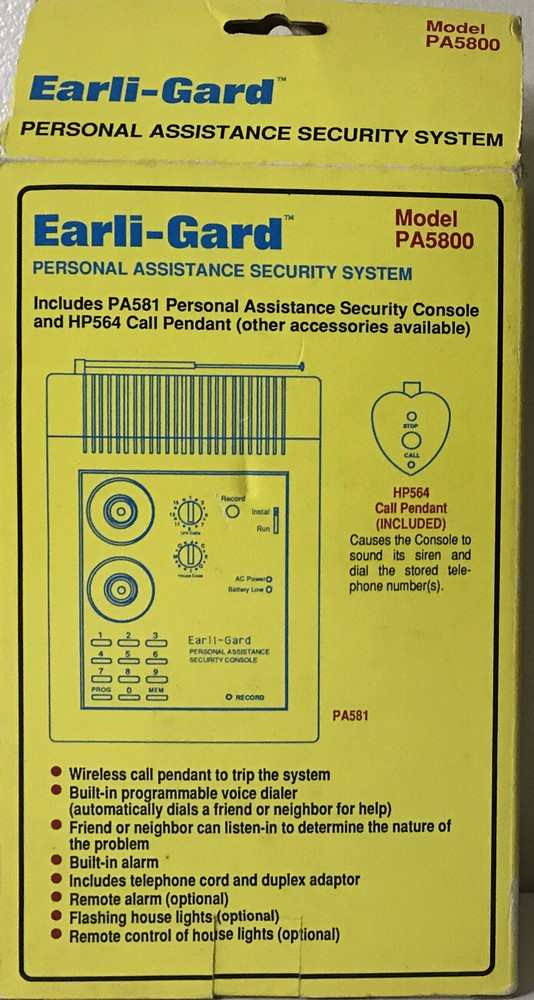Voice Dialer PERSONAL ASSISTANCE SECURITY System Console Hub Base w/ pendant