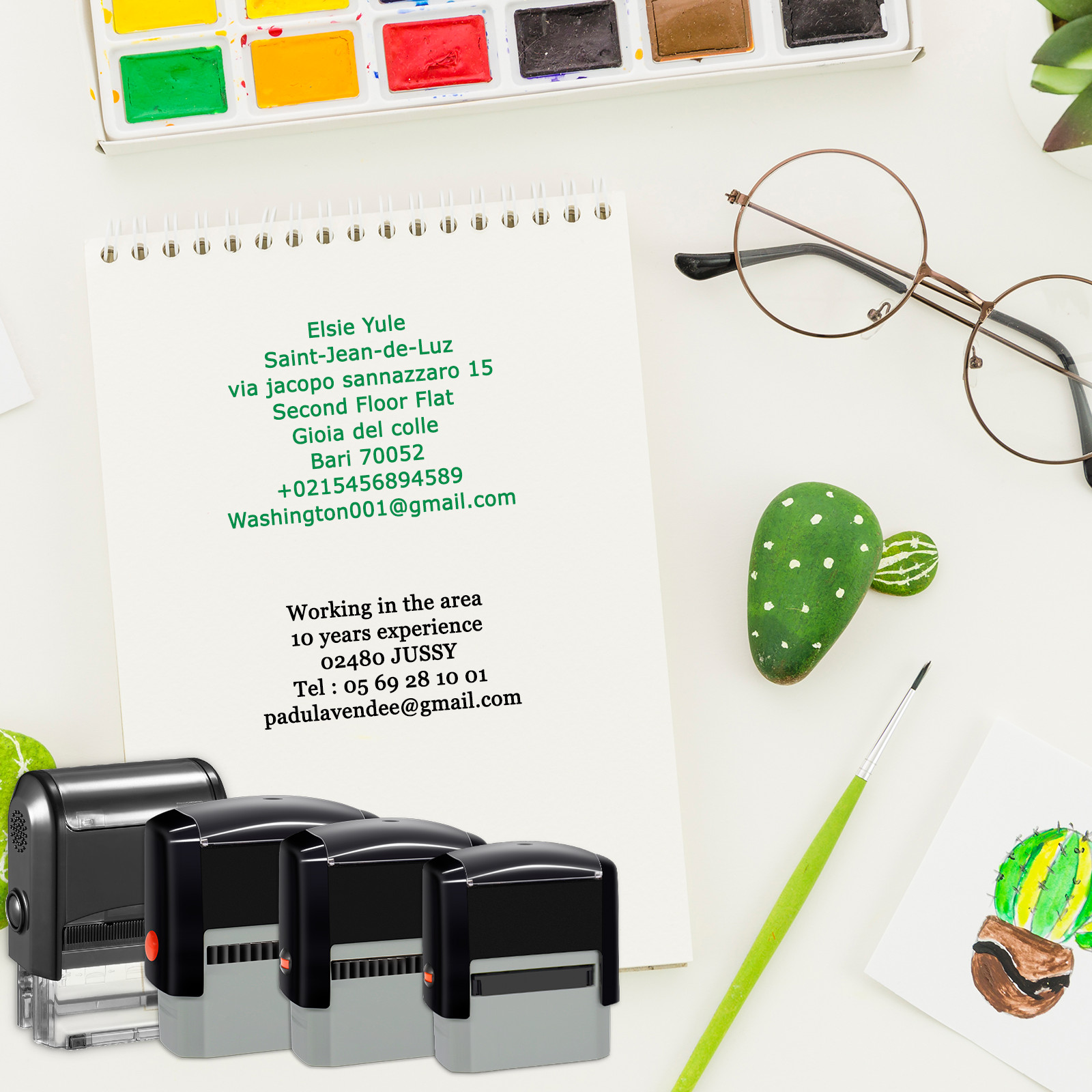 Custom Self-Inking Rubber Stamps Personalized Return Address Up to 3-8 Lines