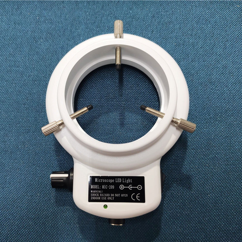 USA 144 LED Bulbs Microscope Ring Light Illuminator Lamp Adjustable US Plug