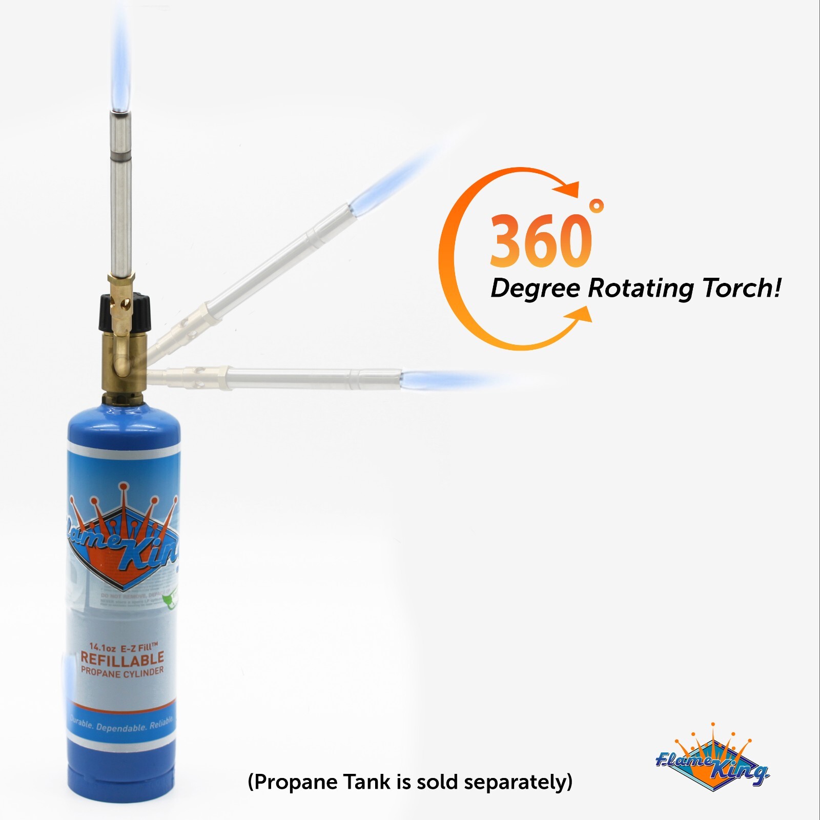 YSNAX1-023CGA High Intensity Propane Torch Head with Swirl Flame for Soldering