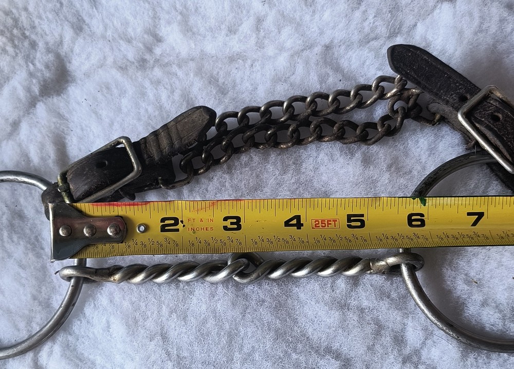 O-Ring Thin Twisted Wire Snaffle With Curb Chain