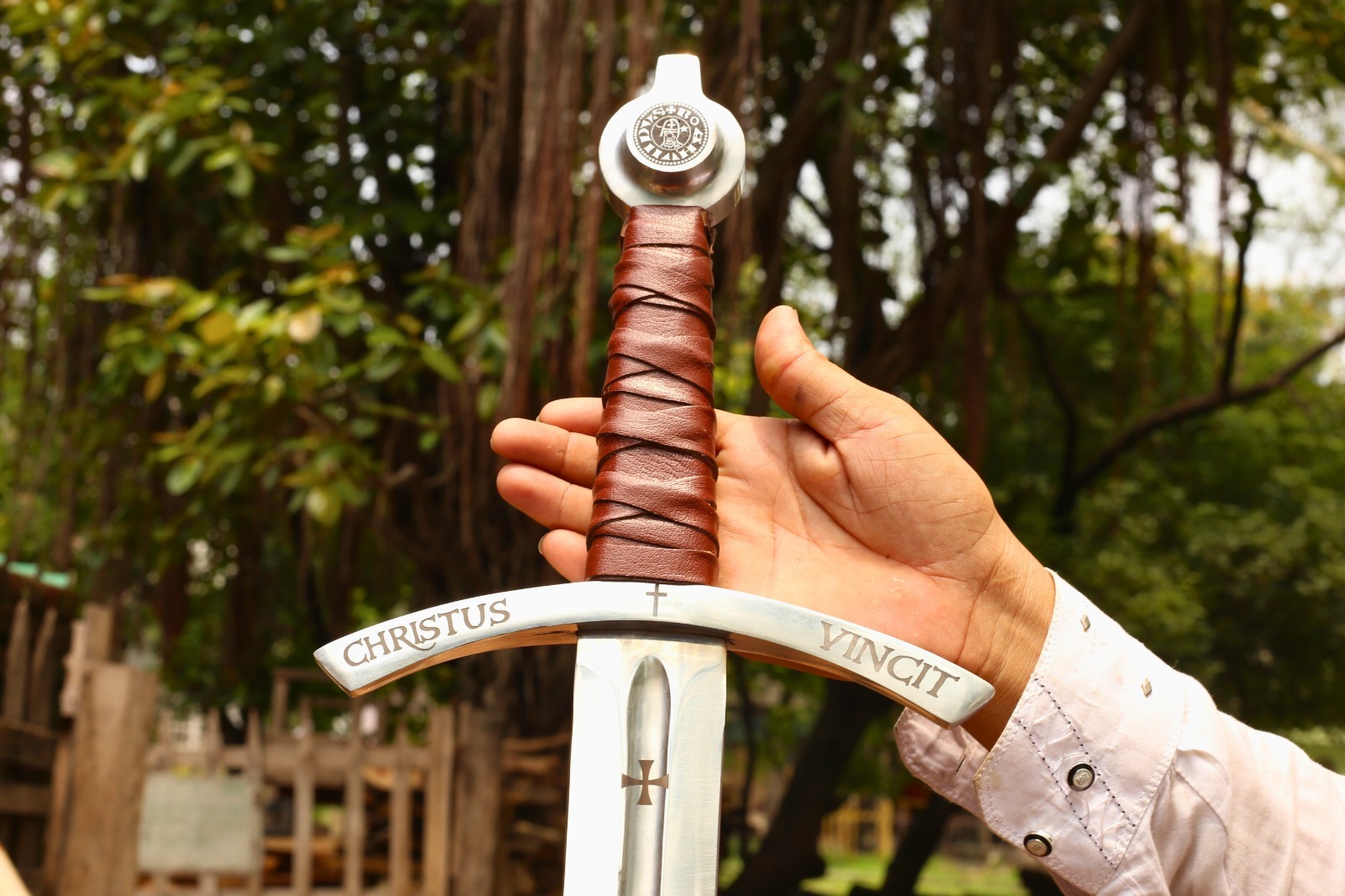 Hand-forged Knights Templar Sword Set — display, cosplay, best gift for him.