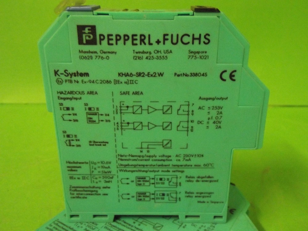 PEPPERL+FUCHS K-System KHA6-SR2-Ex2.W