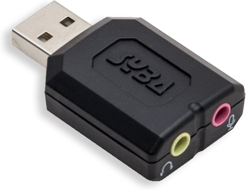 Syba external USB Stereo Sound Adapter for Windows, Mac, Linux Extra Audio