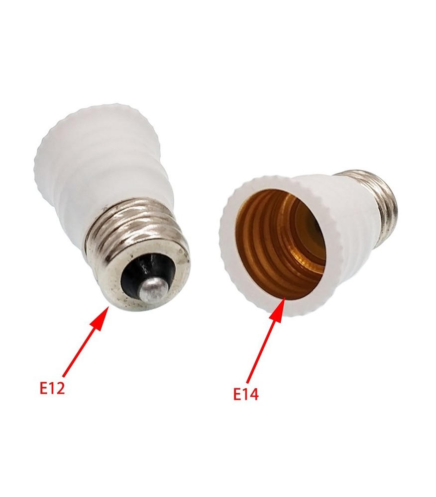 6pcs E12 to E14 Adapter, Lamp Socket Adapter, Lamp Holder LED Bulb Base Adapt...