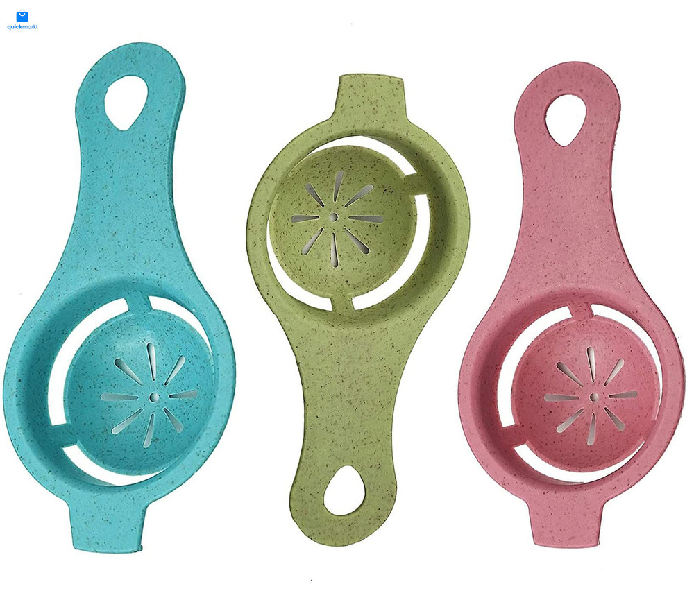 BAMUTU 3PCS Egg Separator Yolk White Pink