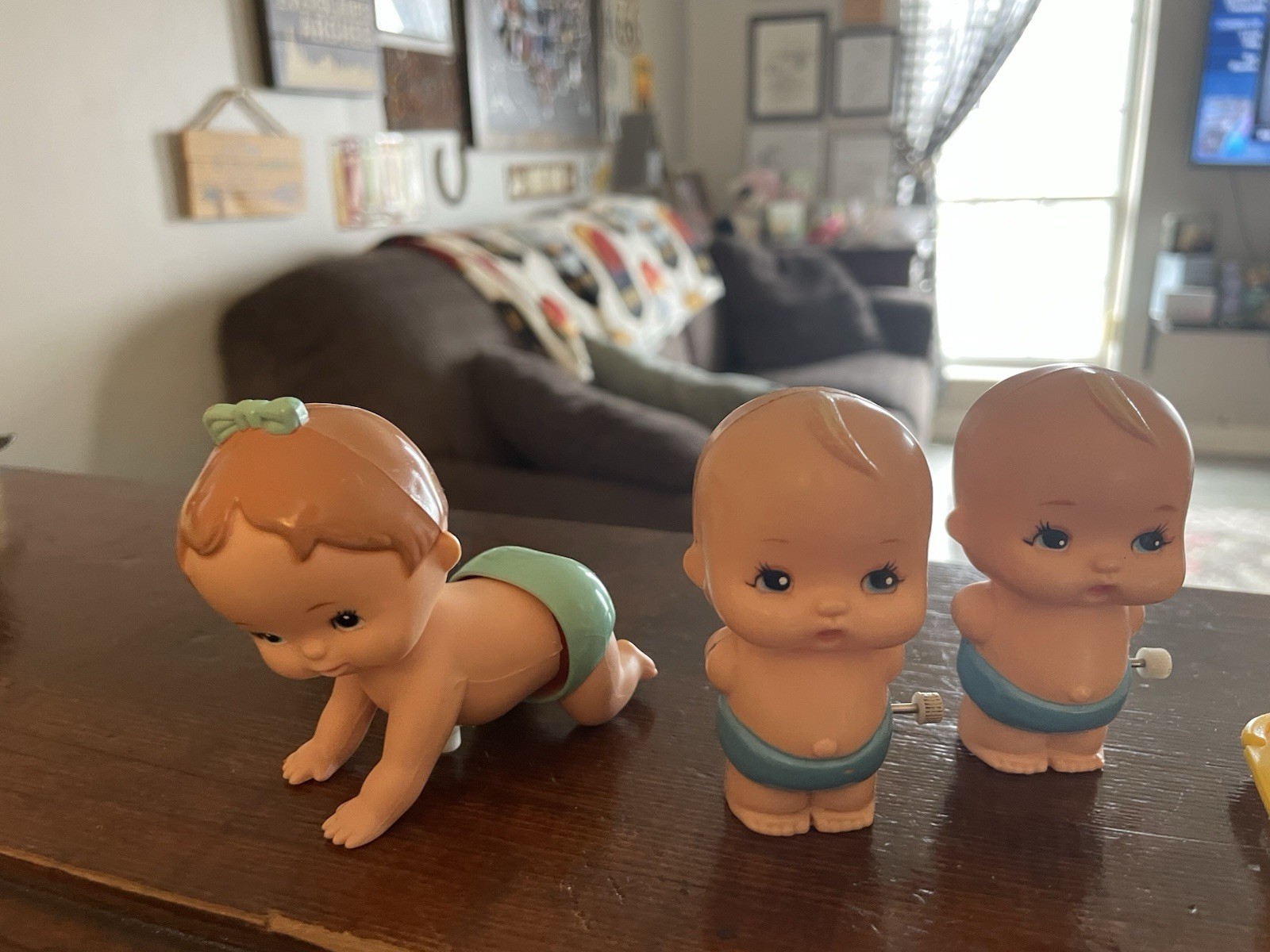 LOT 6 VINTAGE BABY TOMY 1970’s WIND Up TOYS Crawling & WALKING Taiwan WORKING