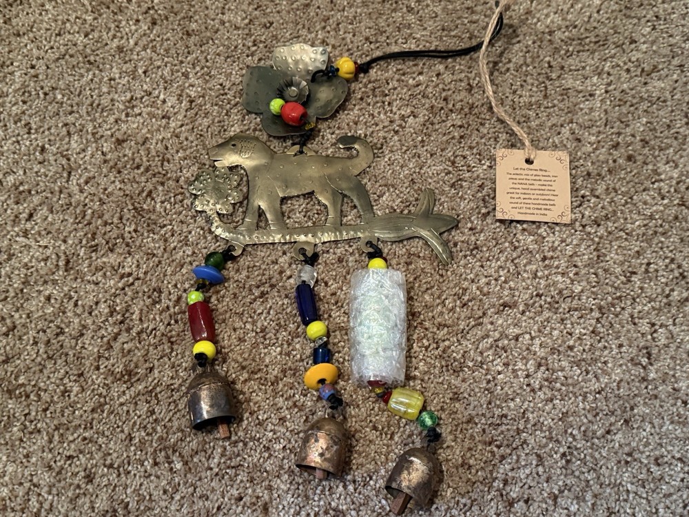 Brass Dog Wind Chimes