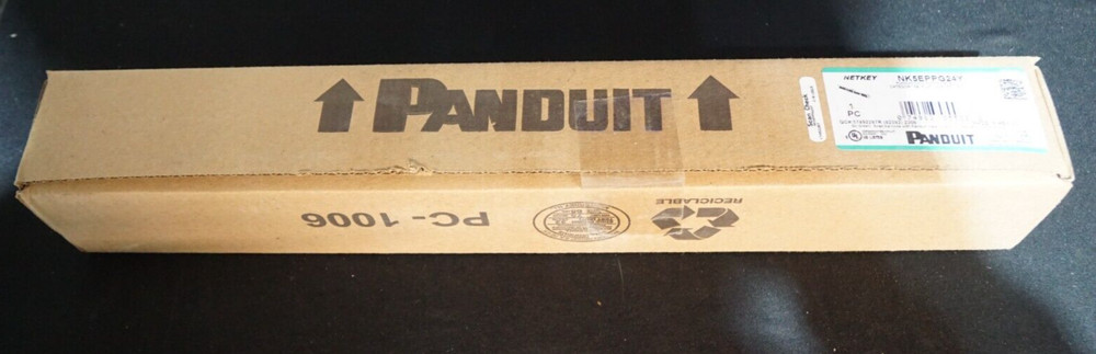 Panduit NK5EPPG24Y Punchdown Patch Panel Category 5E, Flat, 24 Port, 1RU