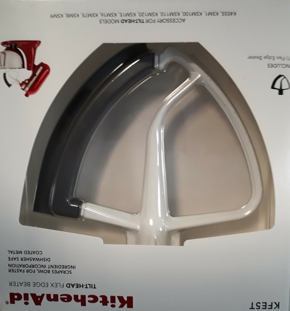 KitchenAid Tilt Head Flex Edge Beater, 4.5/5 Quart, White - Original Accessory