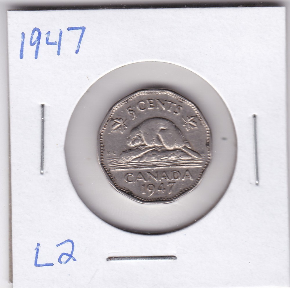 1947 Canada 5 Cents L2