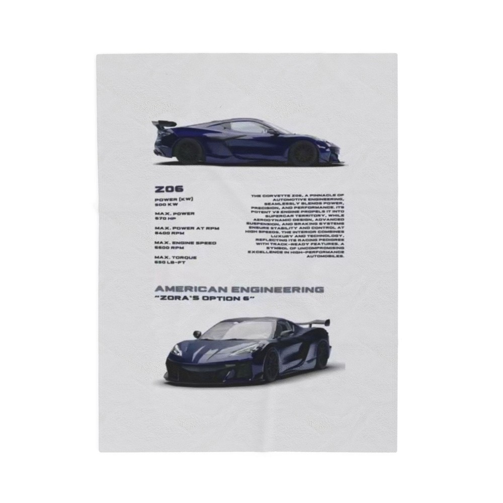 Car Throw Blanket. C8 Blanket.