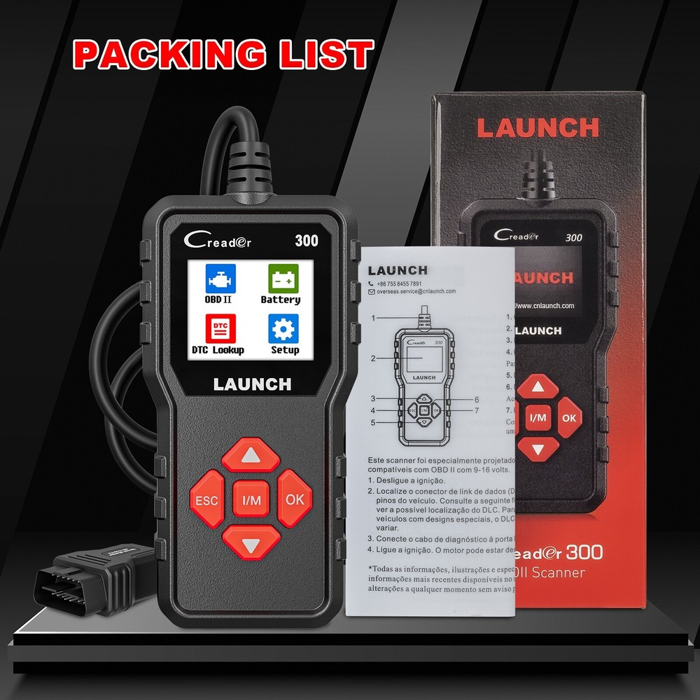 2026 LAUNCH CR300 OBD2 Scanner Car Engine Fault Code Reader Diagnostic Scan Tool