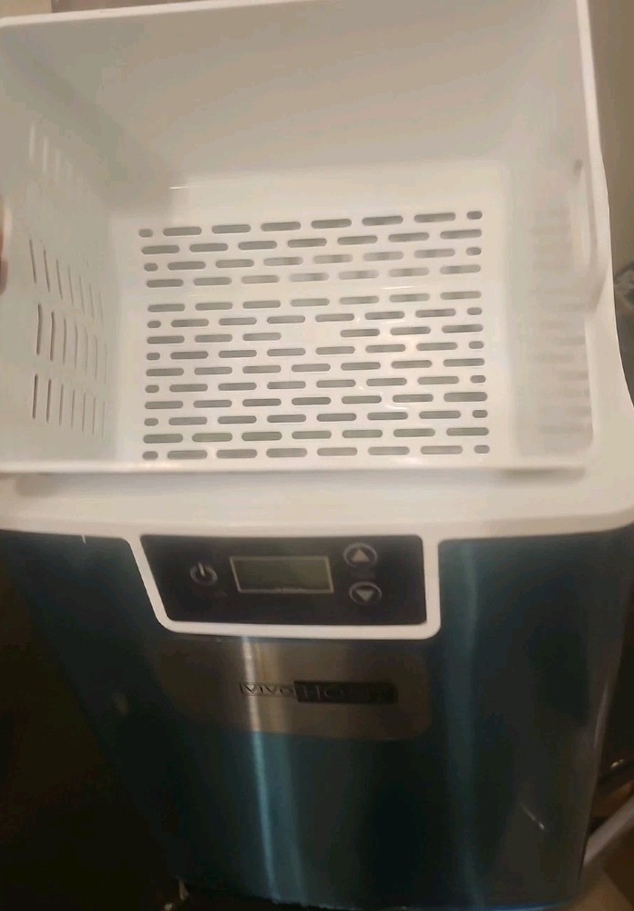 44lbs/Day Electric Chewable Nugget Ice Cube Maker Machine Self-Clean Function