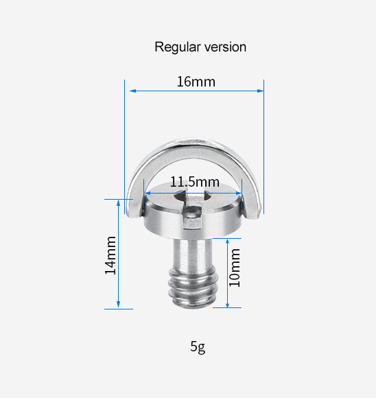 Leofoto Torque 1/4" D Ring Handle Screws (5 Pack)