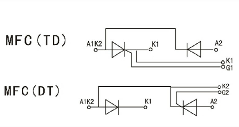 MFC200A 1600V semi-control module rectifier SCR MFC200A-16