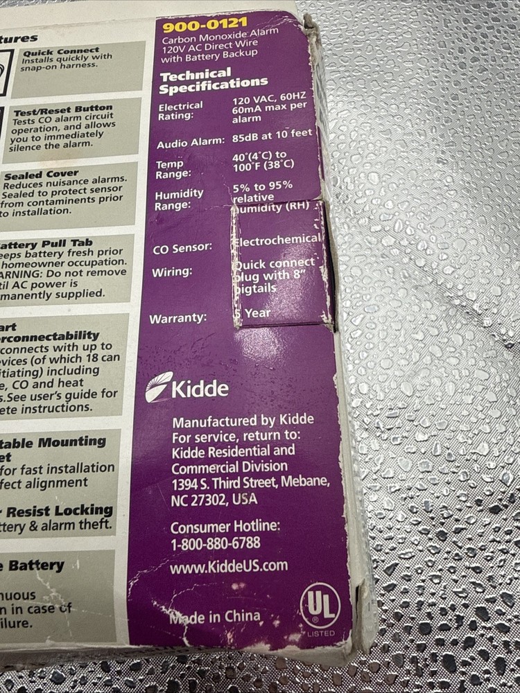 Kidde Hardwired Carbon Monoxide Detector with 9-Volt Battery Backup, Digital LED