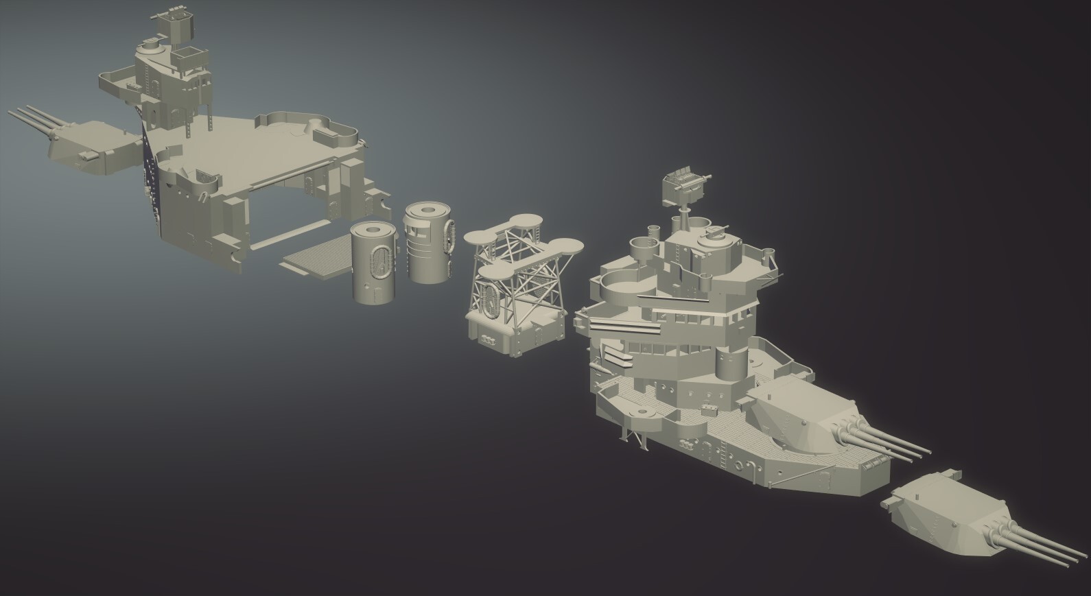 1/700 USS Astoria CA34 DELUXE Update Set for Trumpeter kit