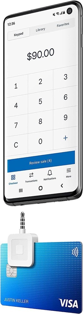 Mobile Debit Credit Card Reader Square Smartphone Swipe Payment Apple Android