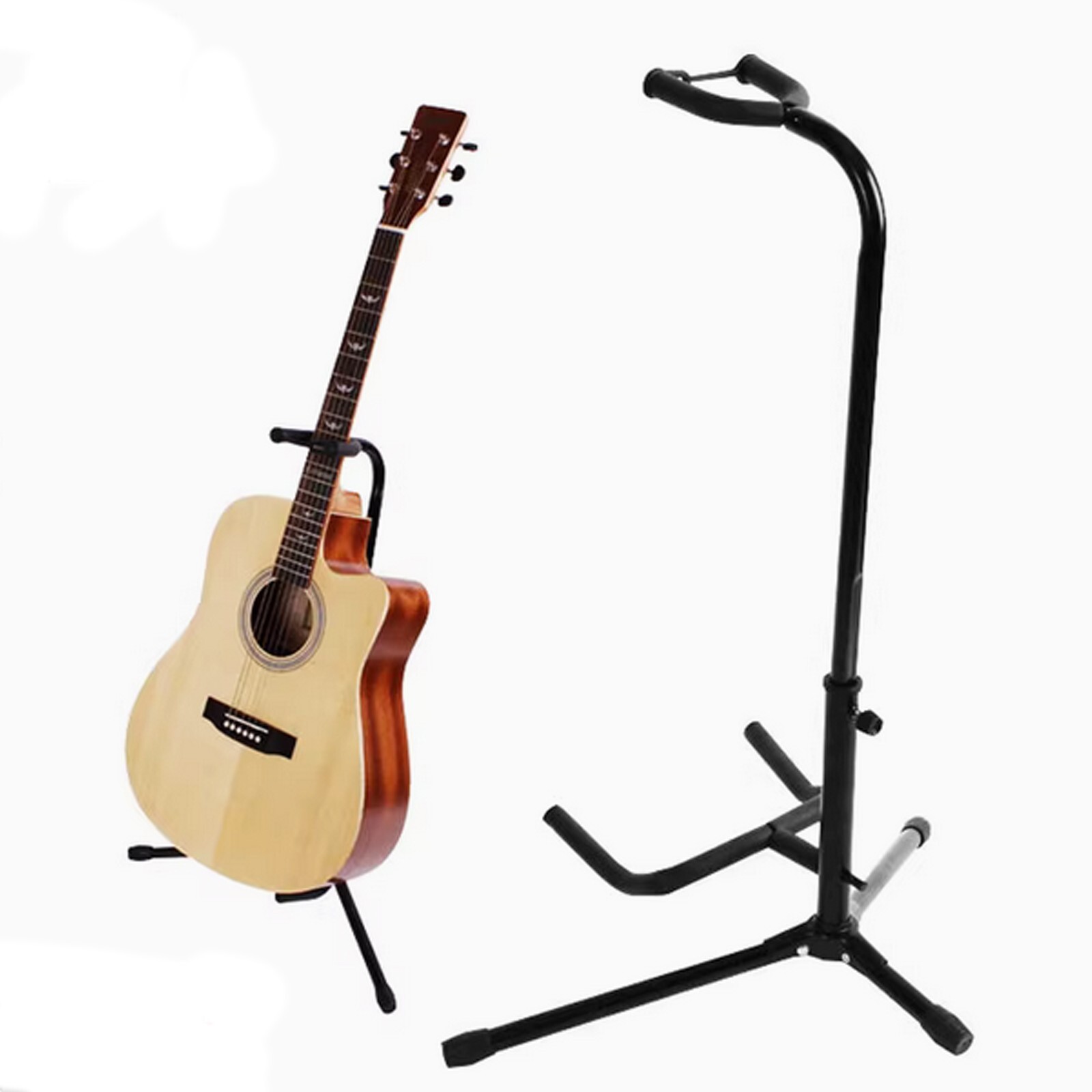 Vertical Floor Tripod Guitar Steel Stand Folding Guitar Stand Guitars & Basses