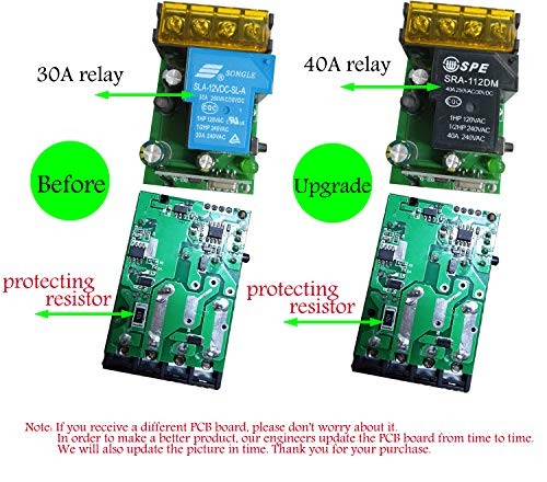 Wireless Remote Switch 12V,DC 328FT--40A relay 12V-72V remote switch