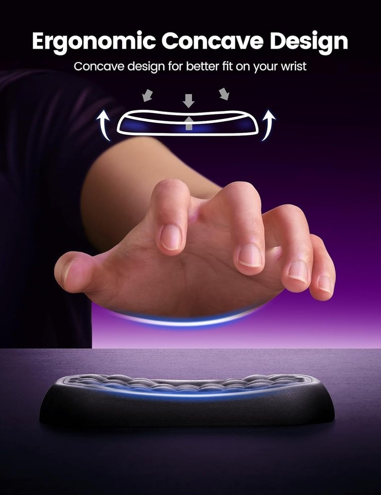 Wrist Rest for Keyboard and Mouse, Computer Ergonomic Wrist Support Pad, Soft...