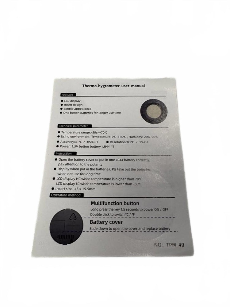 Generic Thermo-Hygrometer Digital Temperature and Humidity Meter