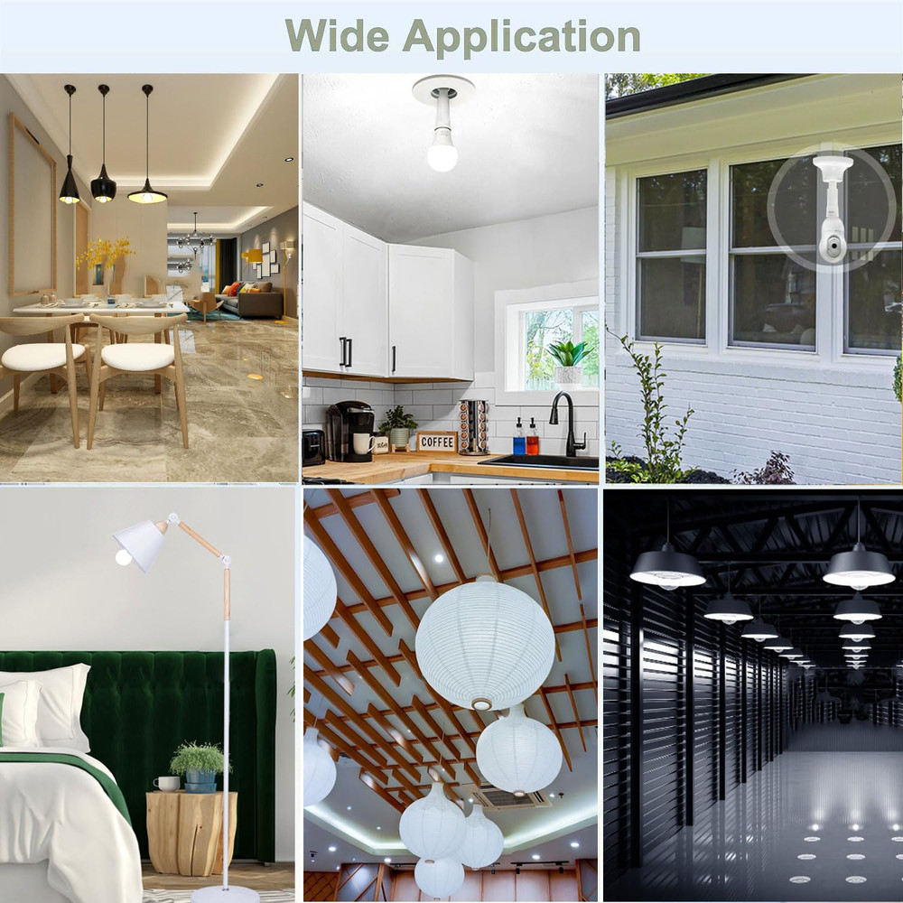 5.31 Inches Light Socket Extender, E26 to E27 Light Bulb Extension Socket Lamp L